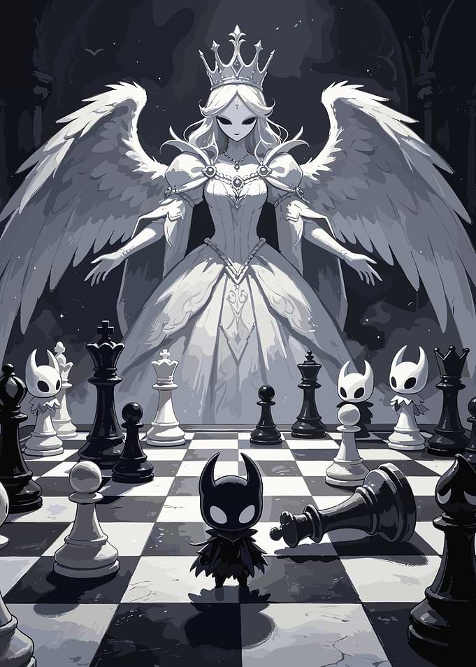 Chess game with fantasy characters