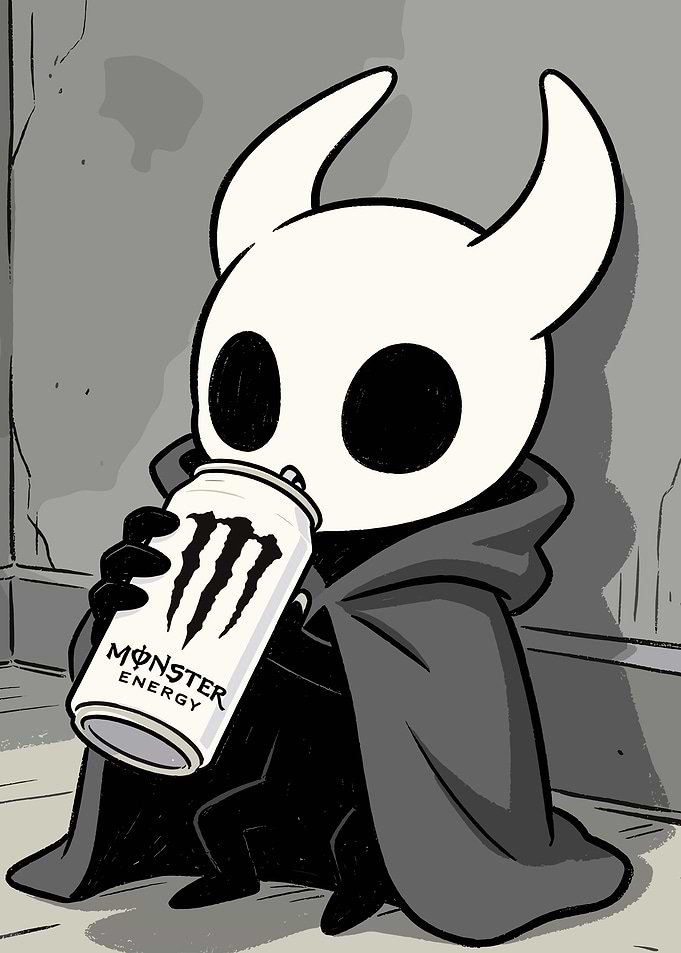 Knight Drinking Monster Energy