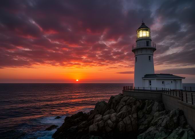 Lighthouse at Sunset