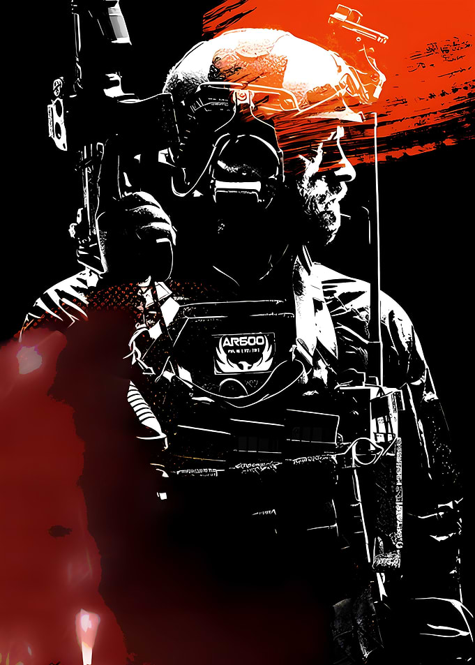 Soldier with Rifle and Tactical Gear
