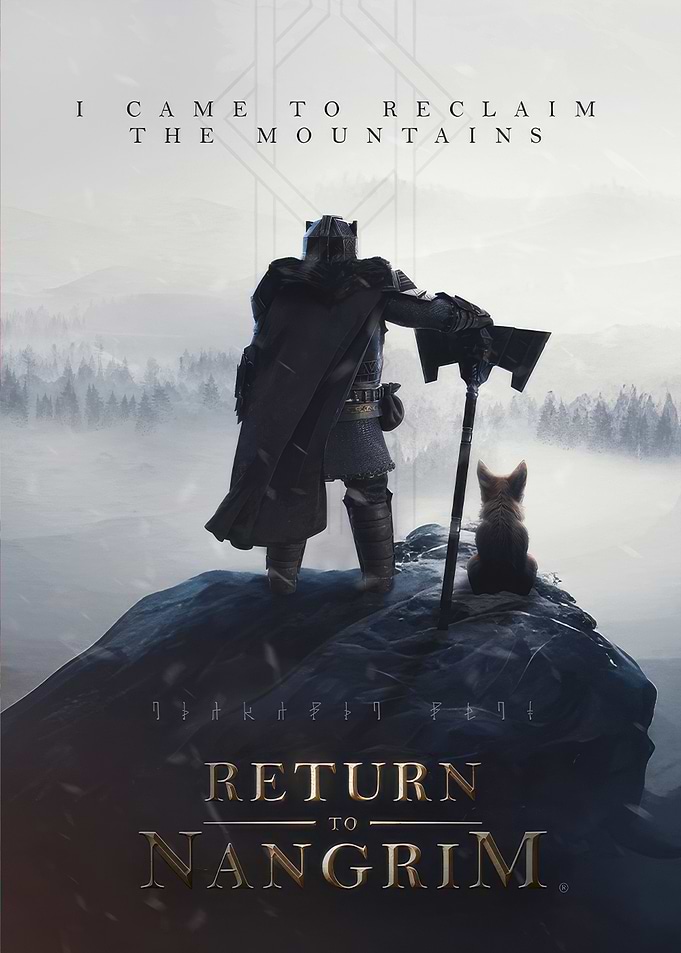 Warrior and Fox in Snowy Mountains