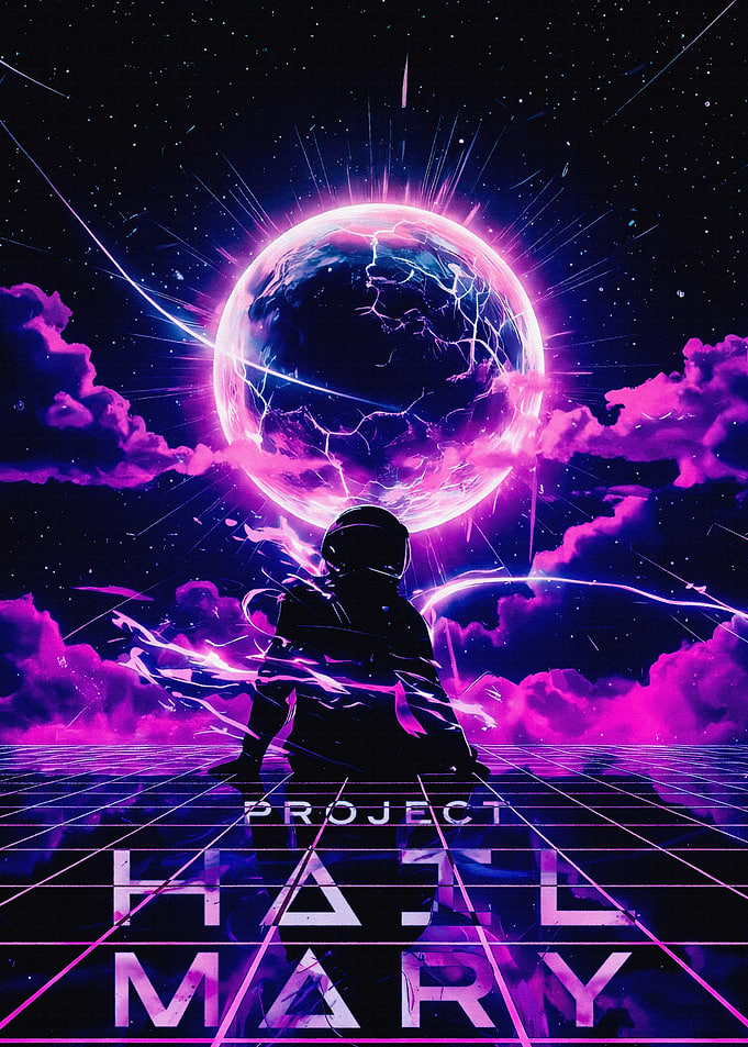 Project Hail Mary Retro Space Art