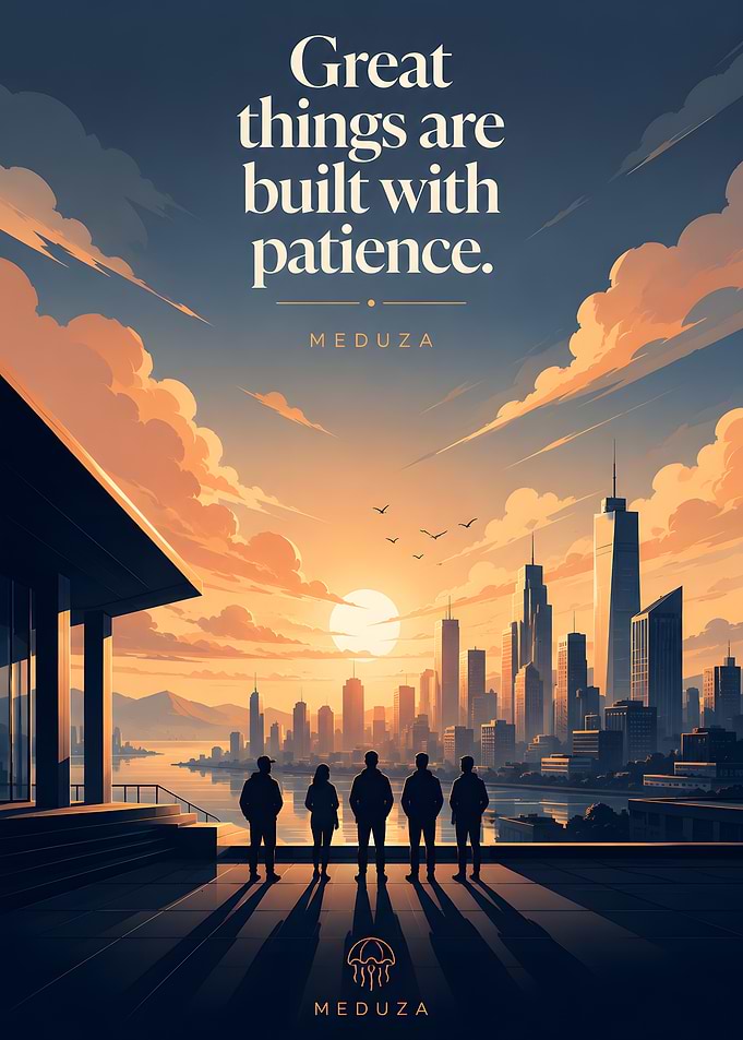 Great things are built with patience