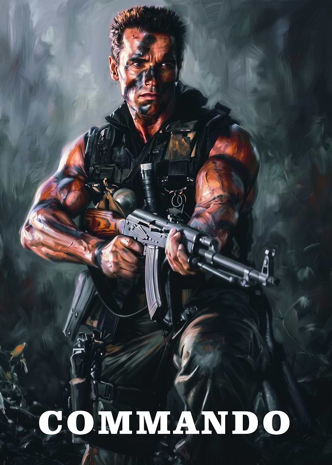 Commando Arnold Schwarzenegger Movie Poster