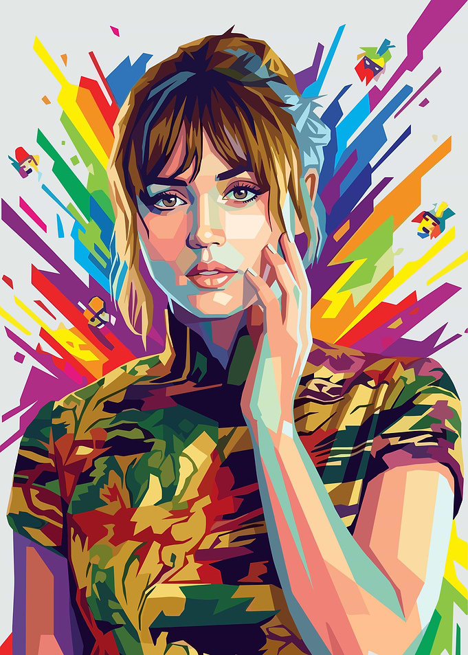 Ana De Armas Pop Art Portrait