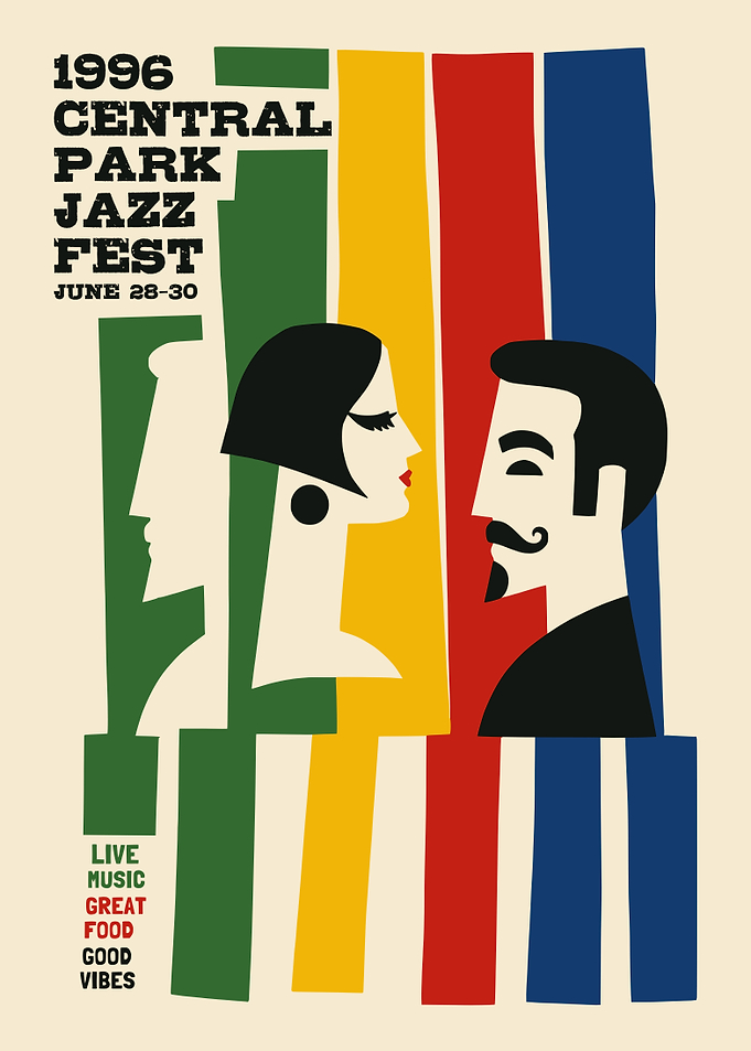1996 Central Park Jazz Fest Poster