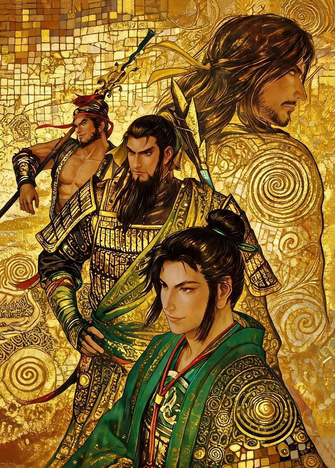 Three Warriors in Golden Armor
