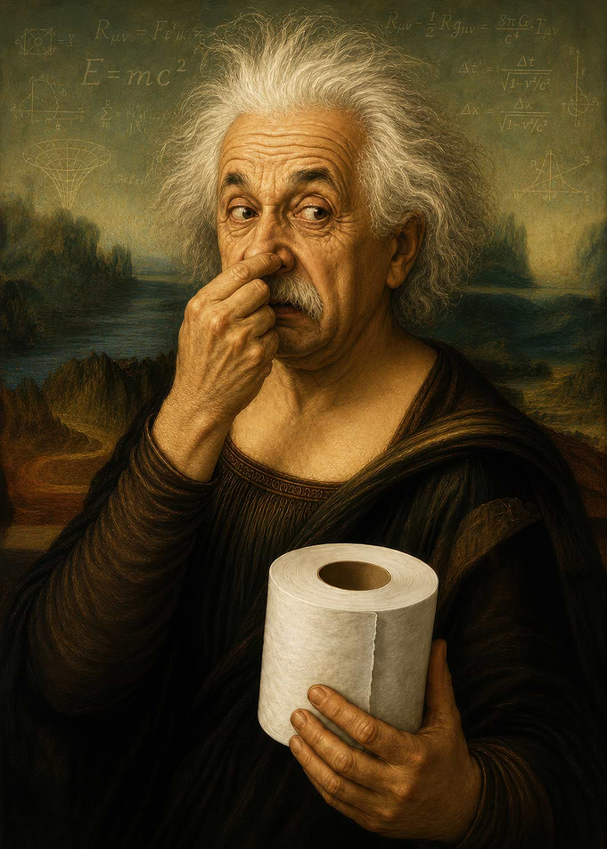 Einstein Mona Lisa Toilet Paper