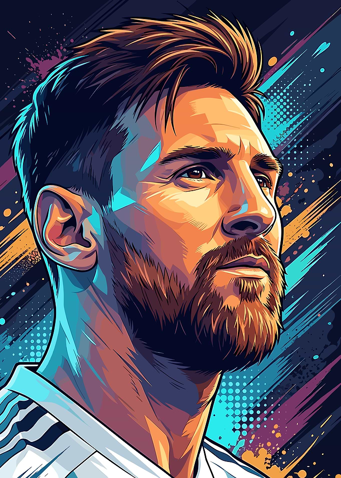 Lionel Messi Pop Art Portrait