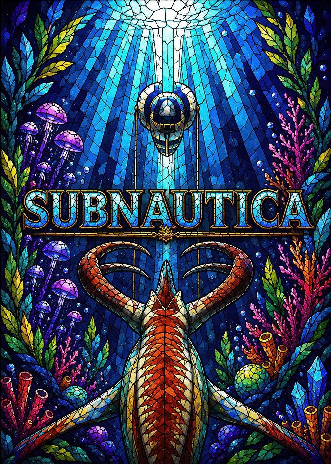 Subnautica Stained Glass Art
