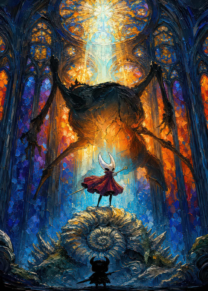 Hornet and the Radiance in Hallownest