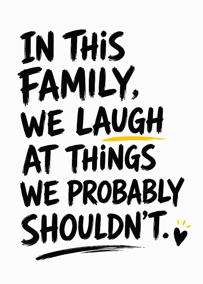Family Laughs at Inappropriate Things