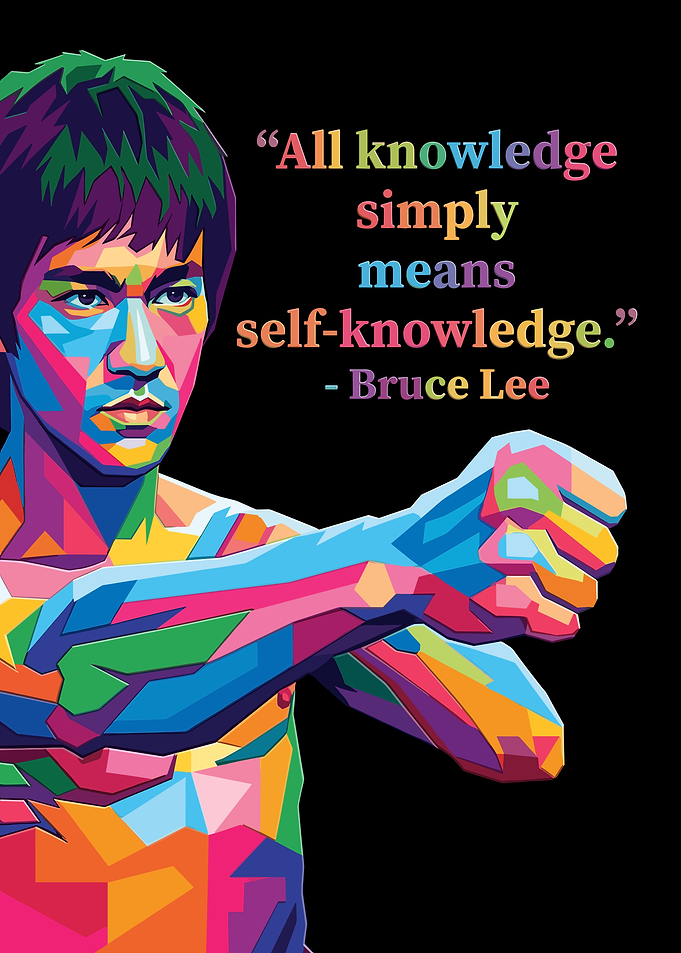 Bruce Lee Pop Art Quote