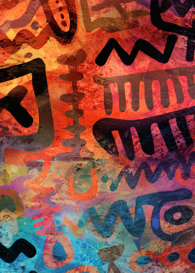 Abstract Tribal Pattern Background