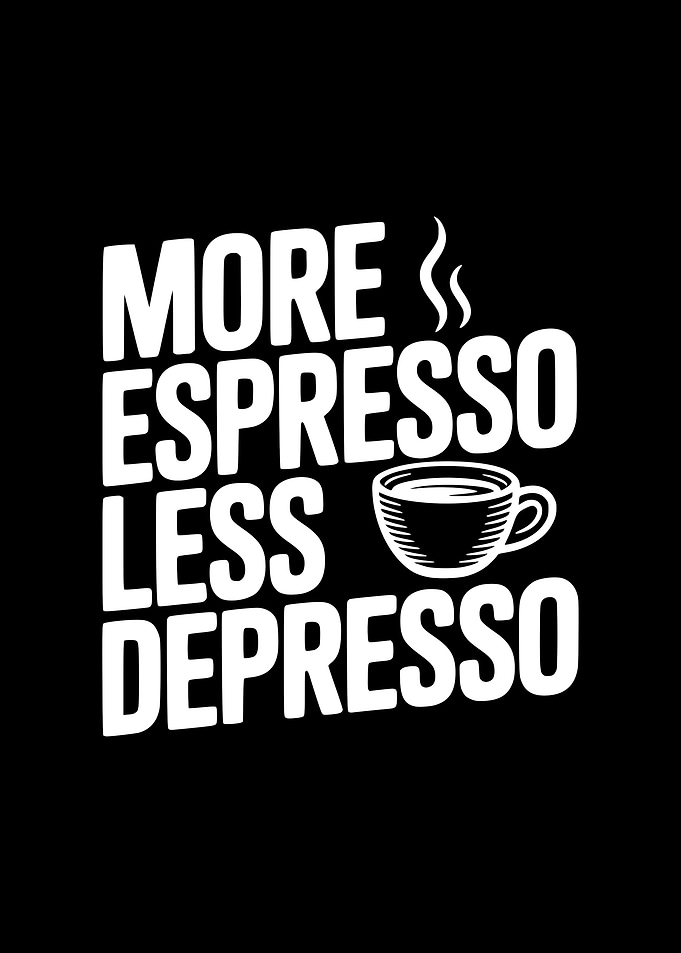 More Espresso Less Depresso Coffee Cup