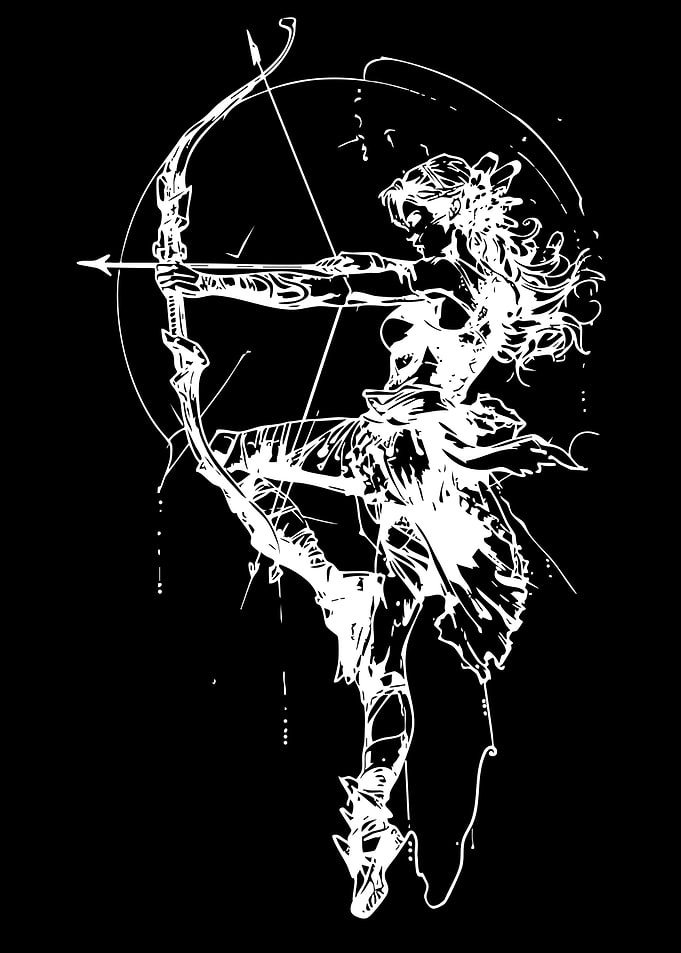 Fantasy Archer Woman with Bow
