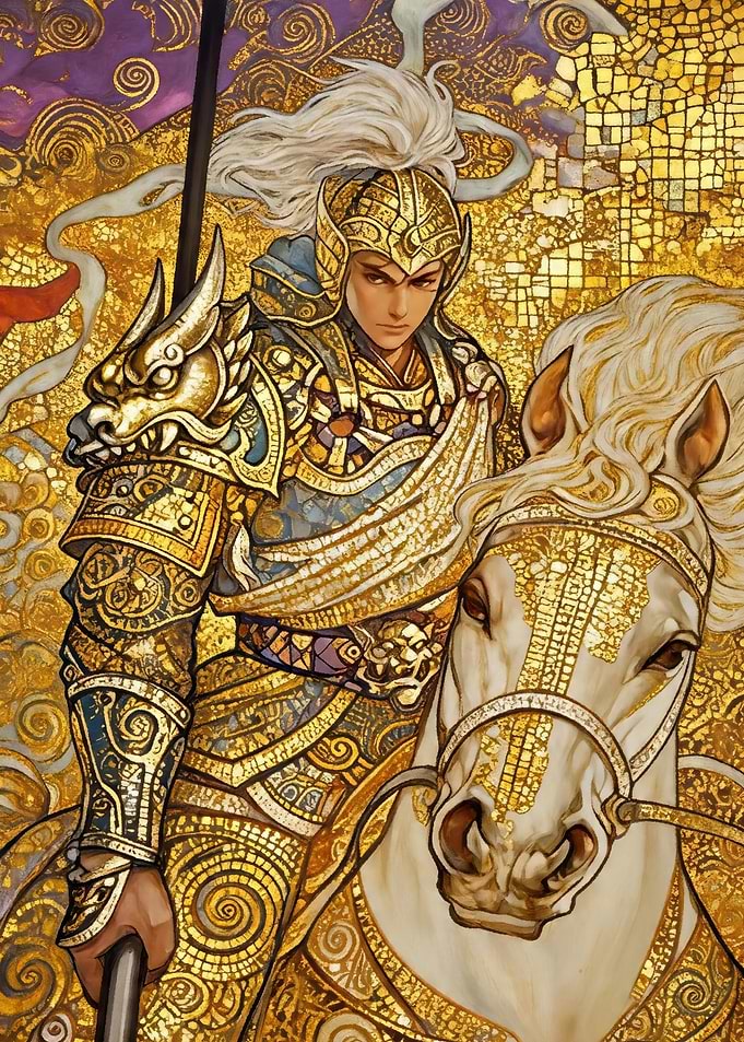 Golden Warrior on Horseback
