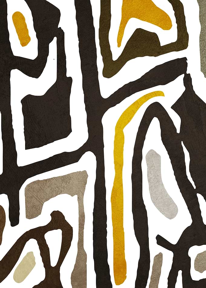 Abstract Geometric Pattern with Earth Tones