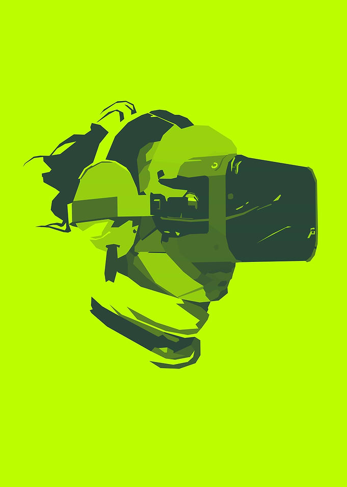 Abstract VR Headset Illustration