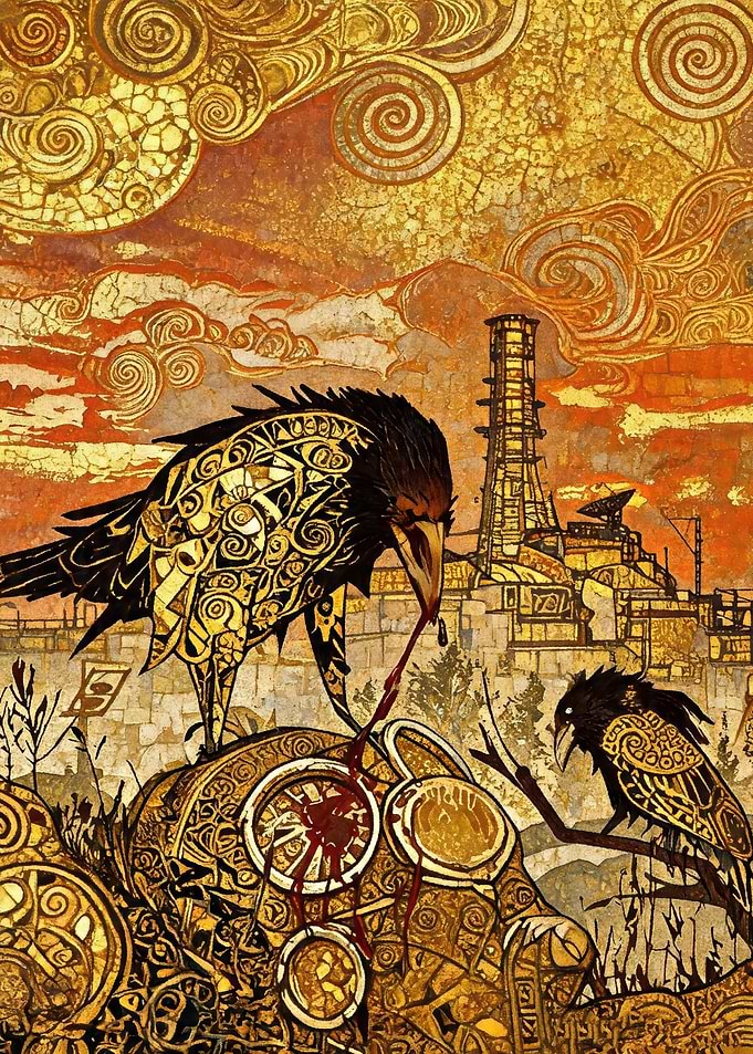 Crows and Industrial Landscape