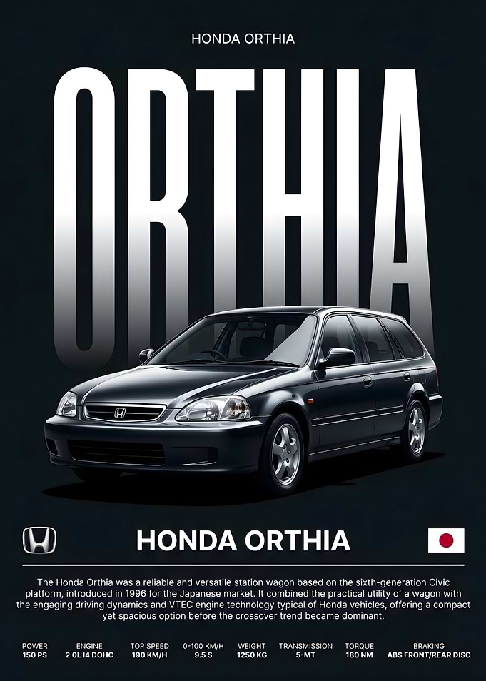 Honda Orthia Station Wagon Poster