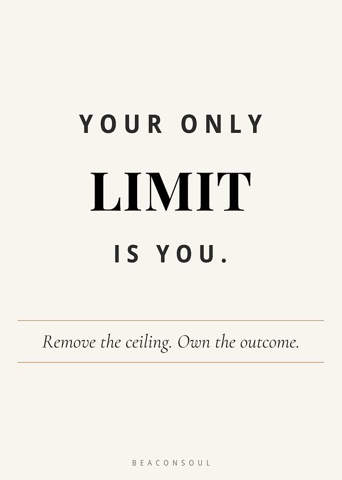 Your Only Limit Is You — Motivational Typography Wall Art | BeaconSoul
