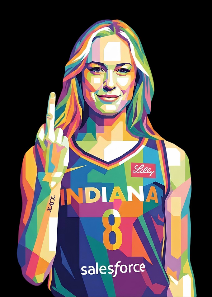 Pop Art Portrait of Basketball Player