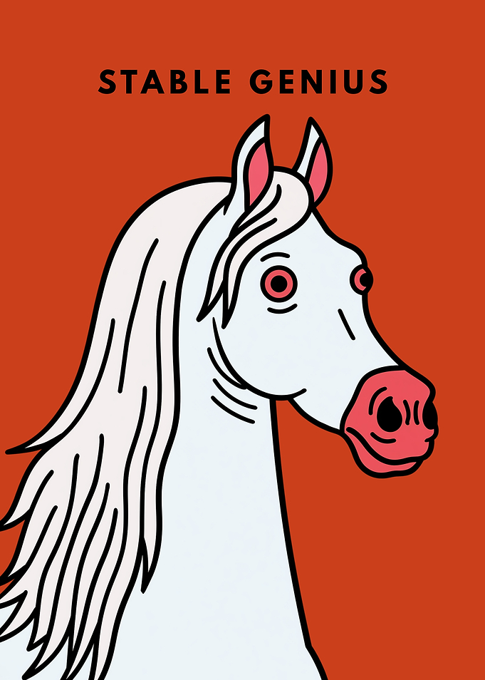 Stable Genius Horse Illustration
