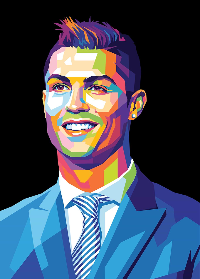 Cristiano Ronaldo Pop Art Portrait
