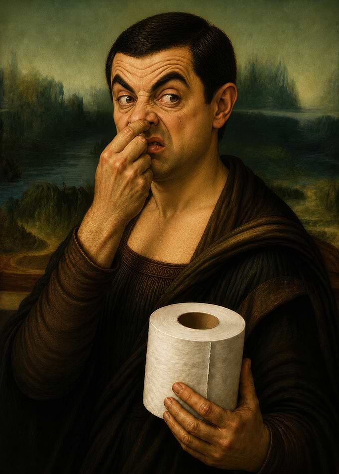 Mr. Bean Mona Lisa Toilet Paper