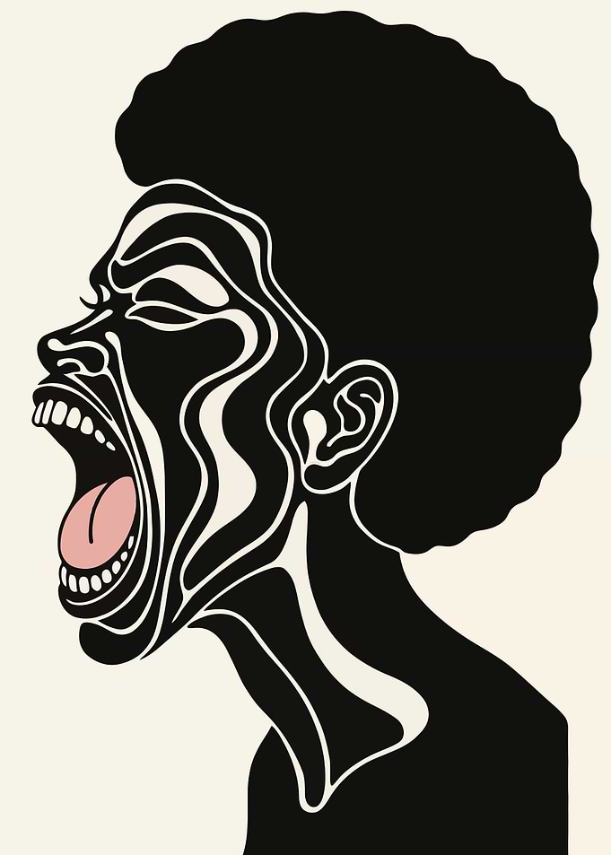 Screaming Afro Man