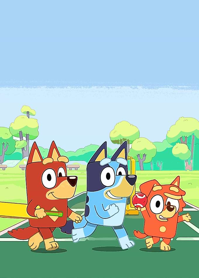 Bluey and friends playing outdoors