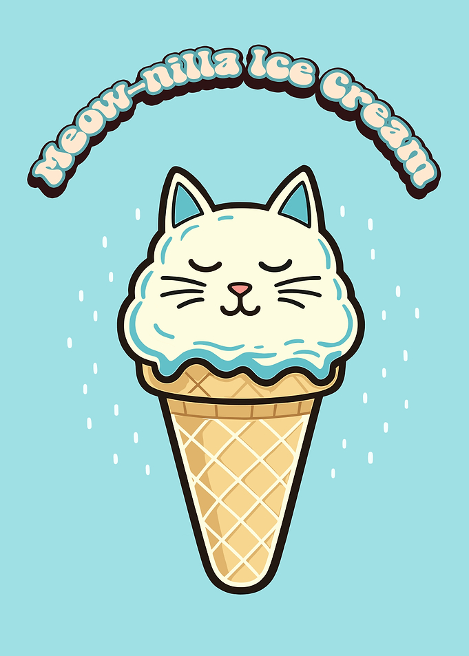 Meow-nilla Ice Cream Cat