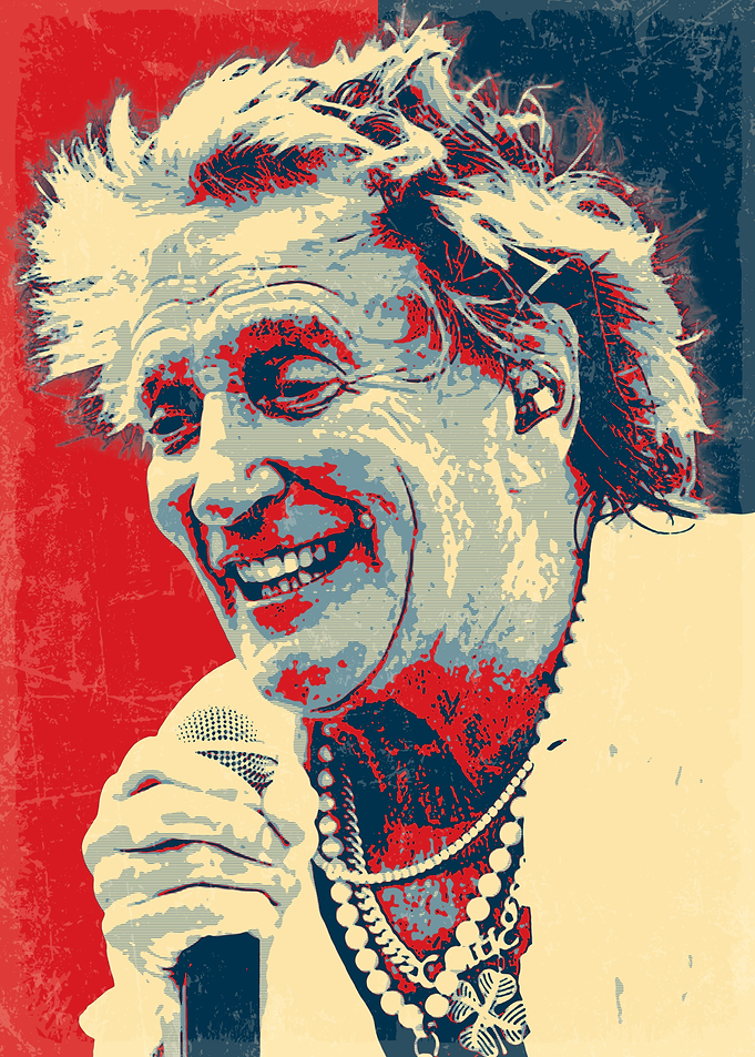 Rod Stewart Pop Art Portrait