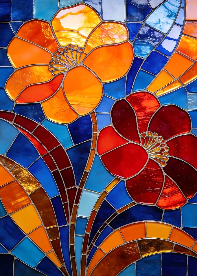 Stained Glass Flowers