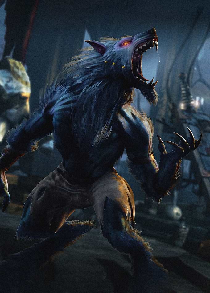 Fierce Werewolf Roaring