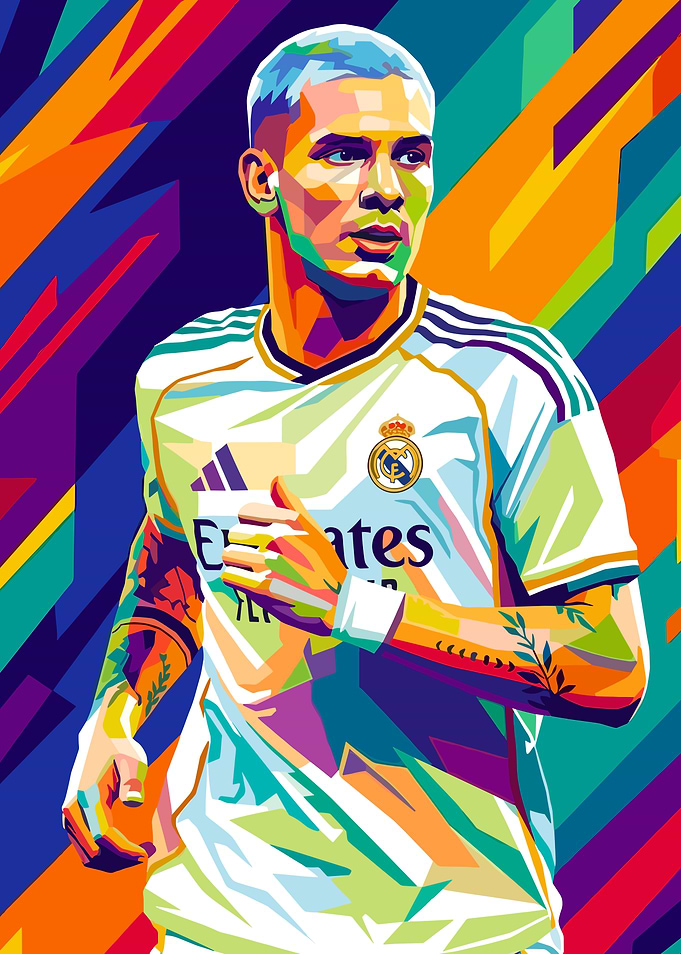 Football Player in Pop Art Style