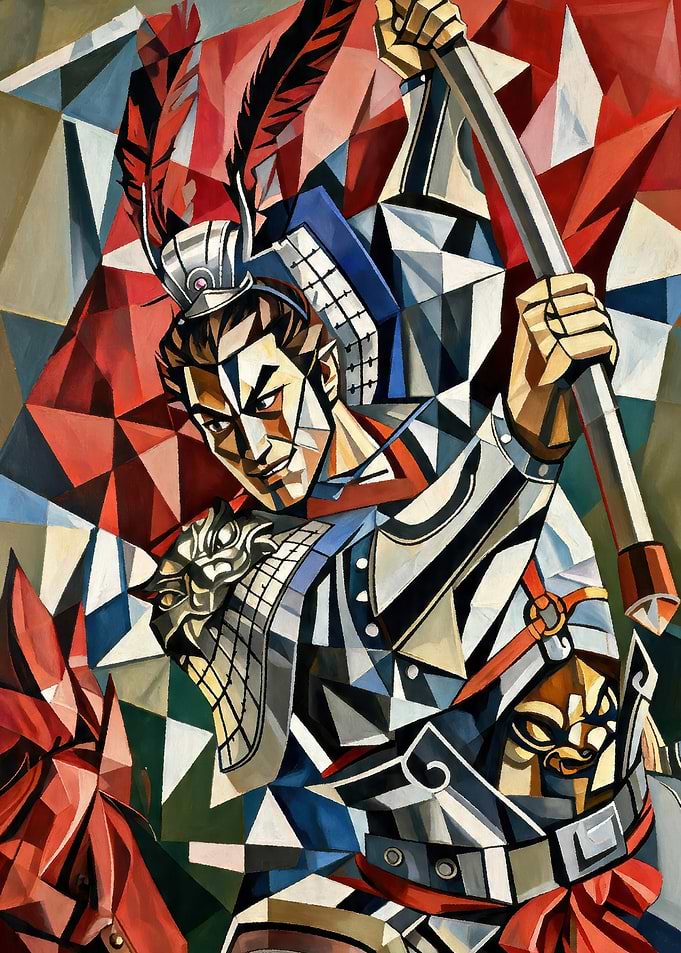 Warrior in Cubist Style