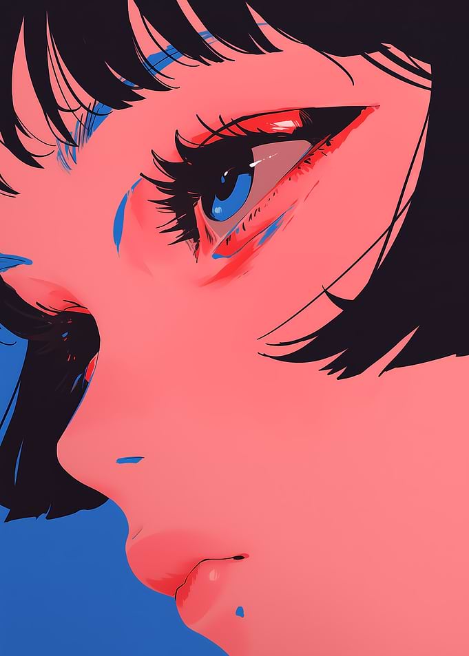 Close-up Anime Portrait