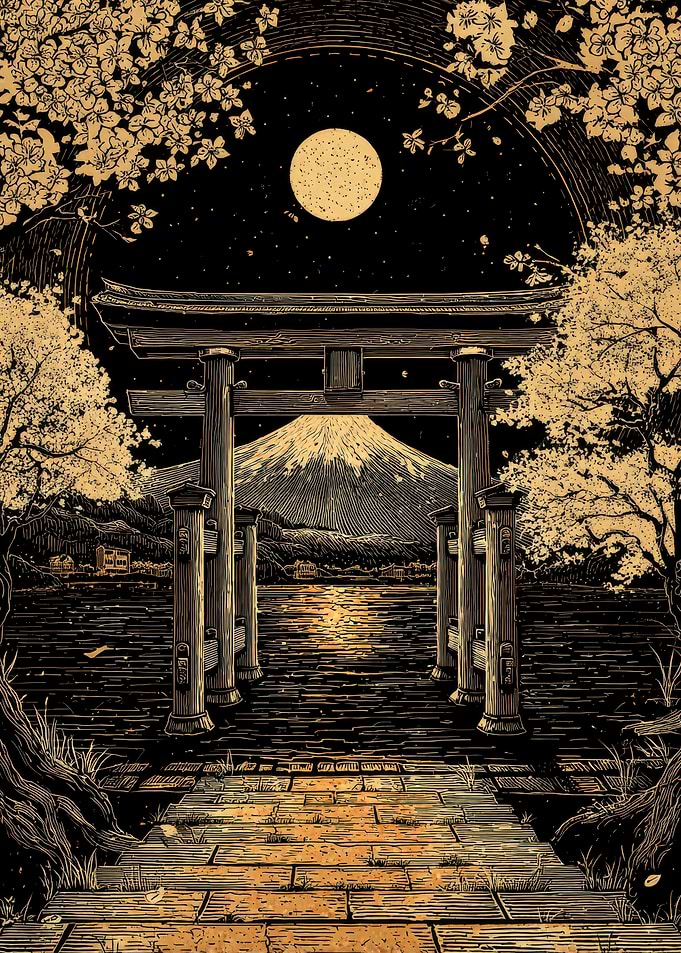 Torii Gate at Mount Fuji