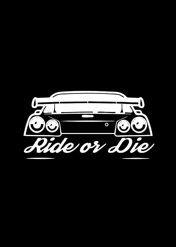 Ride or Die Car Graphic