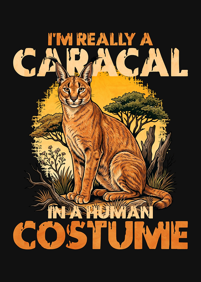 Caracal in a Human Costume