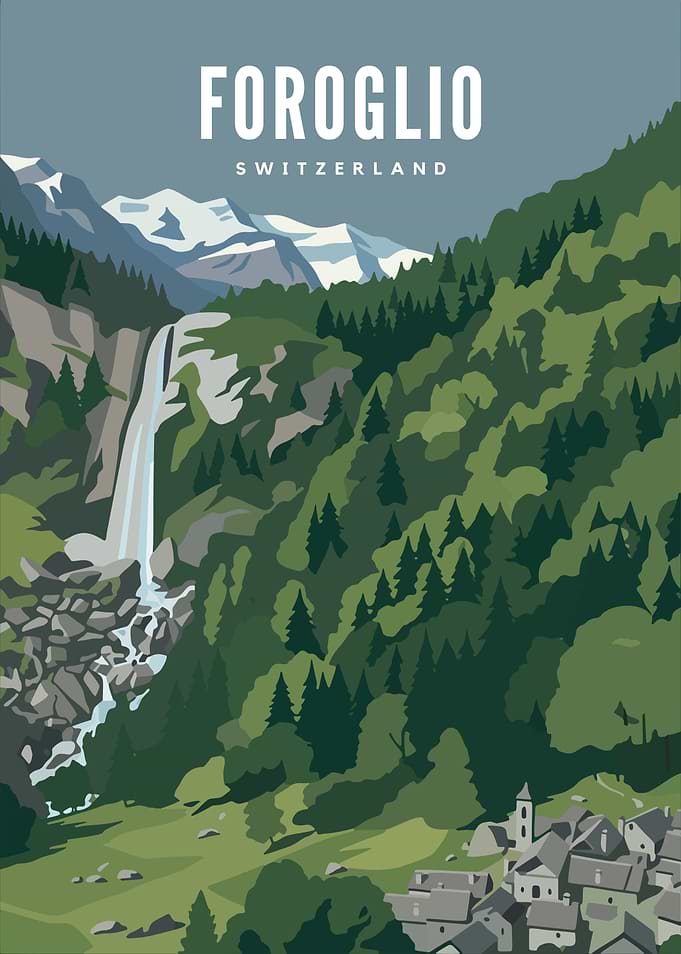 Foroglio Switzerland Waterfall Village
