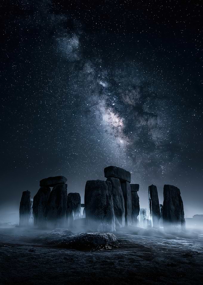 Stonehenge Under the Milky Way