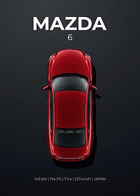 Red Mazda 6 Top View