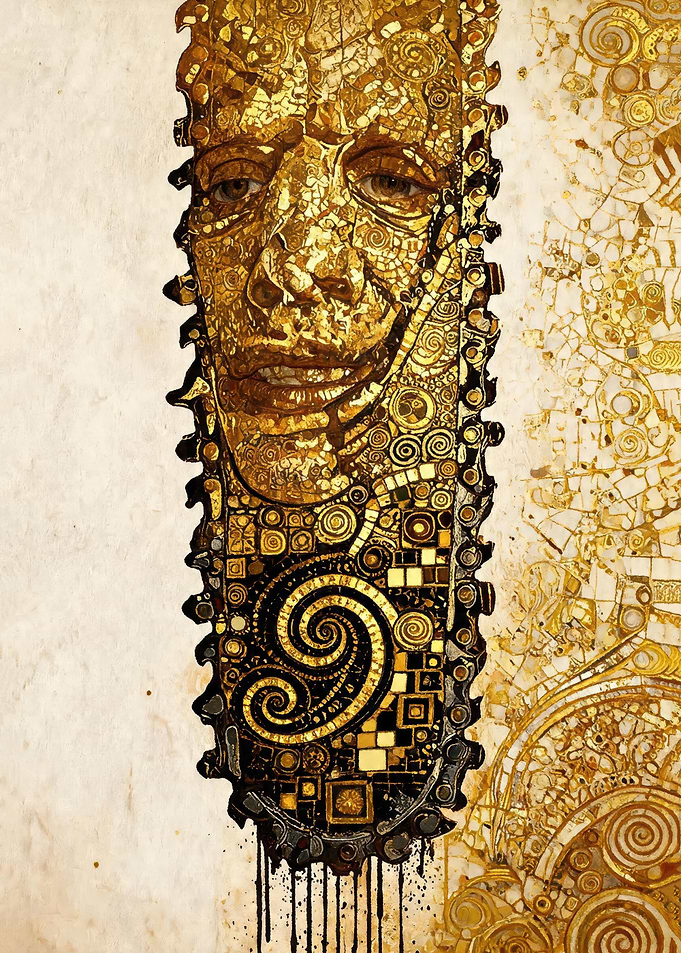 Golden Face Mosaic