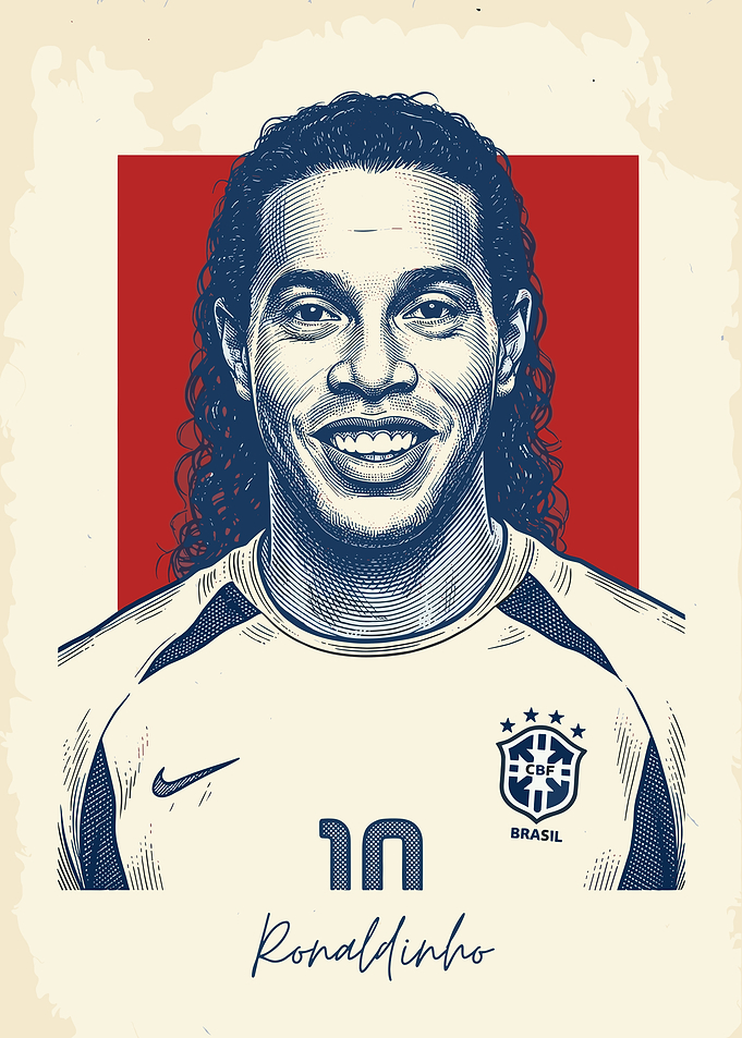 Ronaldinho Brazil Soccer Portrait
