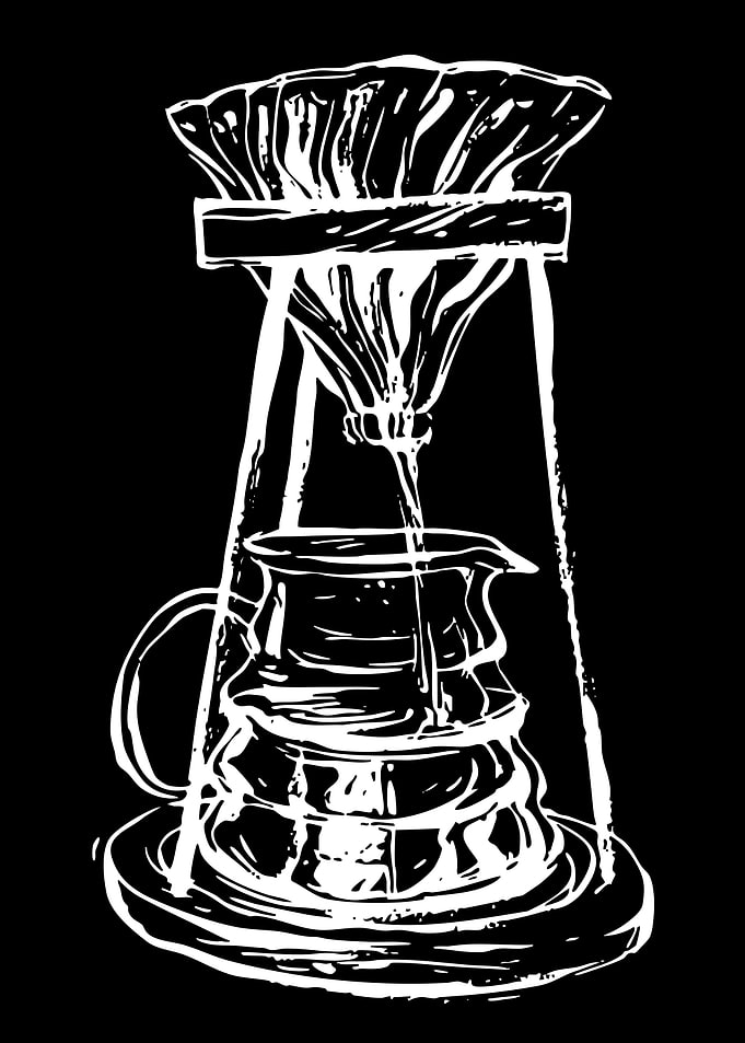Pour-over coffee maker illustration