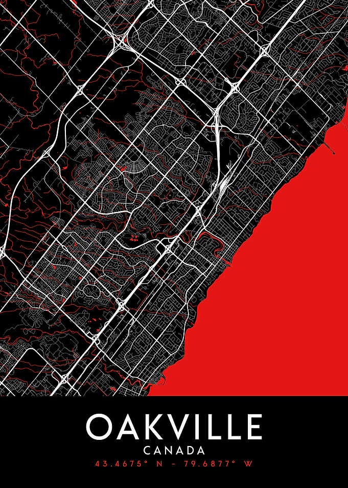 Oakville Dark Map