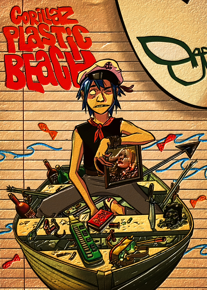 Gorillaz Plastic Beach Art